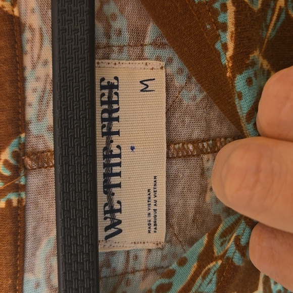 We The Free Nina Print Tee Sz M Oversized - Picture 3 of 6